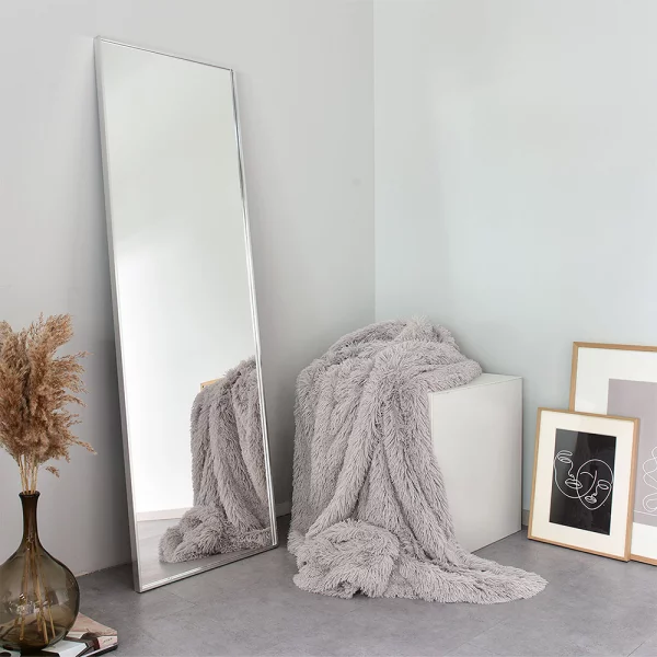Wandspiegel Alurahmen Alpha - 70x170 cm 70x170 cm | Silber glänzend | Spiegel (2 mm)