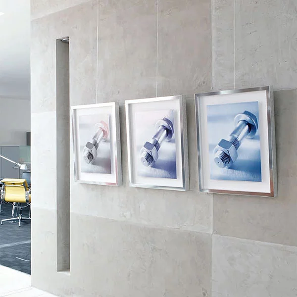 Aluminum kader profil 222 21x29,7 cm (A4) | zilver | normaal glas (2 mm)