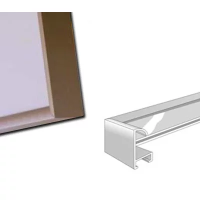 Cadre en aluminium profil 24 21x29,7 cm (A4) | structure satin argent allemand | verre standard (2 mm)