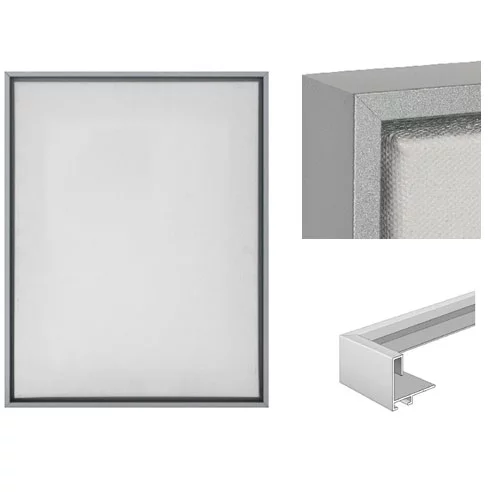 Caisse américaine profil 271 21x29,7 cm (A4) | argent mat | cadre vide (sans verre ni panneau arrière)