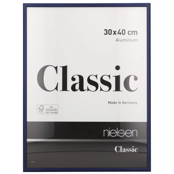 Alu-Bilderrahmen Classic 18x24 cm | Blu | Normalglas (2 mm)