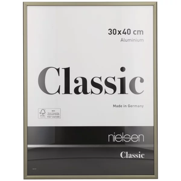 Alu-Bilderrahmen Classic 18x24 cm | Champagner | Normalglas (2 mm)