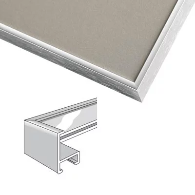 Alu-Bilderrahmen Profil 33 21x29,7 cm (A4) | Silber | Normalglas (2 mm)