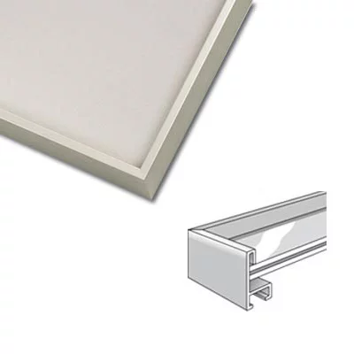 Alu Bilderrahmen Profil 34 nach Maß Silber | Normalglas (2 mm)