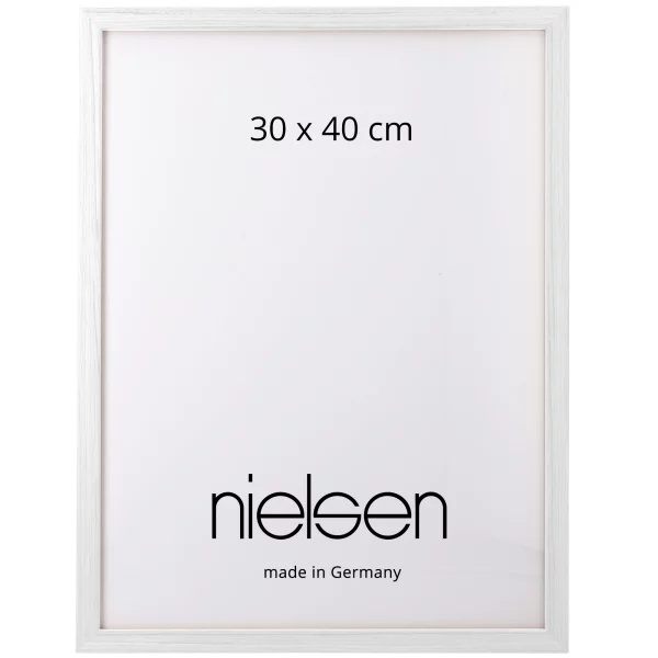 Cadre en bois coupe sur mesure, Loft 15 blanc neige | verre standard (2 mm)