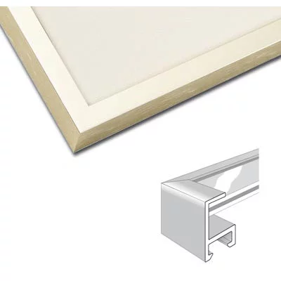 Alu-Bilderrahmen Sonderzuschnitt, Profil 50 Silber | Normalglas (2 mm)