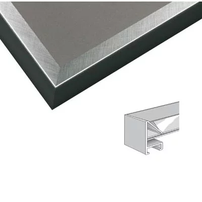 Alu Bilderrahmen Profil 51 nach Maß Gold | Normalglas (2 mm)