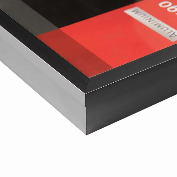 FrameBox - Bilderrahmen für Trikots 70x90 cm | Schwarz matt | Kunstglas (2 mm)