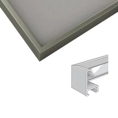Cadre en aluminium profil 53 21x29,7 cm (A4) | argent mat | verre standard (2 mm)