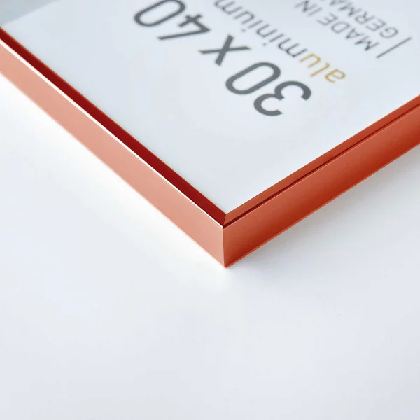 Cadre en aluminium Pixel 10x15 cm | rouge tornade | verre standard (2 mm)