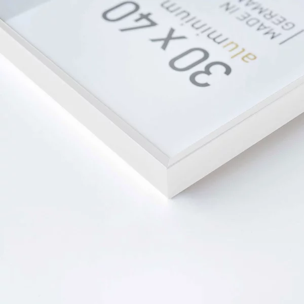 Cadre en aluminium Pixel 10x15 cm | blanc brillant | verre standard (2 mm)