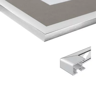 Cadre en aluminium coupe sur mesure, profil 62 or | verre standard (2 mm)