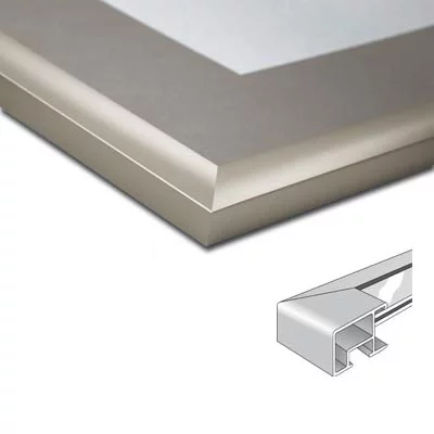 Cadre en aluminium profil 69 21x29,7 cm (A4) | acier | verre standard (2 mm)