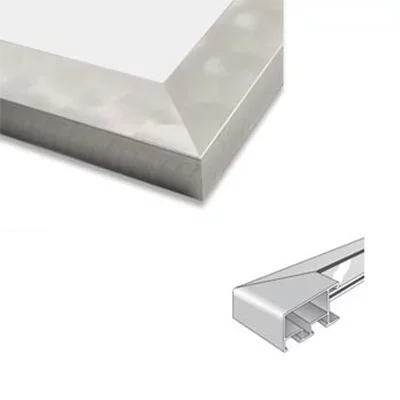 Cadre en aluminium coupe sur mesure, profil 79 acier | verre standard (2 mm)