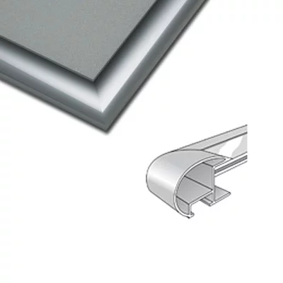 Alu-Bilderrahmen Sonderzuschnitt, Profil 85 Silber | Normalglas (2 mm)