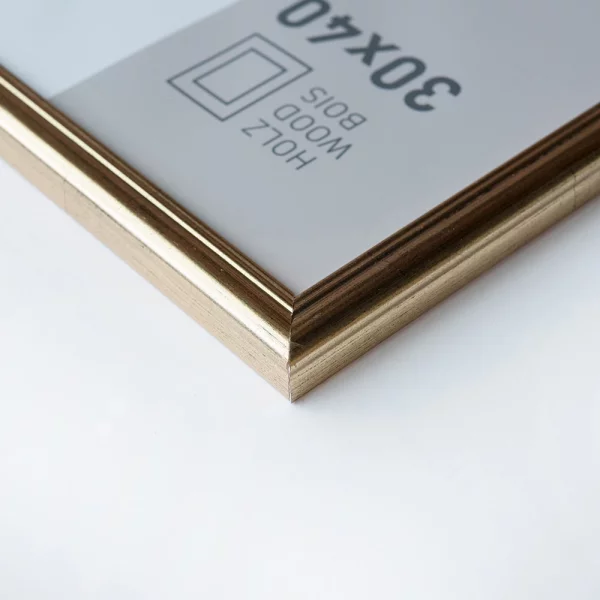 Cadre en bois Ascot 13x18 cm | or | verre standard (2 mm)