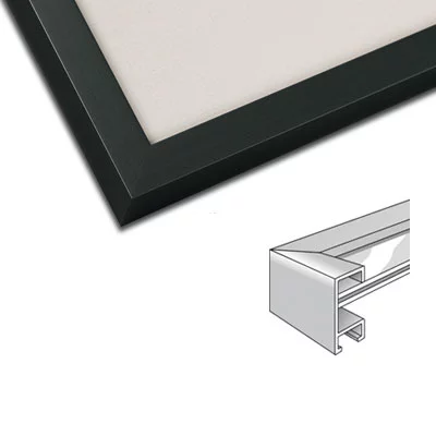 Alurahmen Sonderzuschnitt, Profil 94 Silber matt | Normalglas (2 mm)