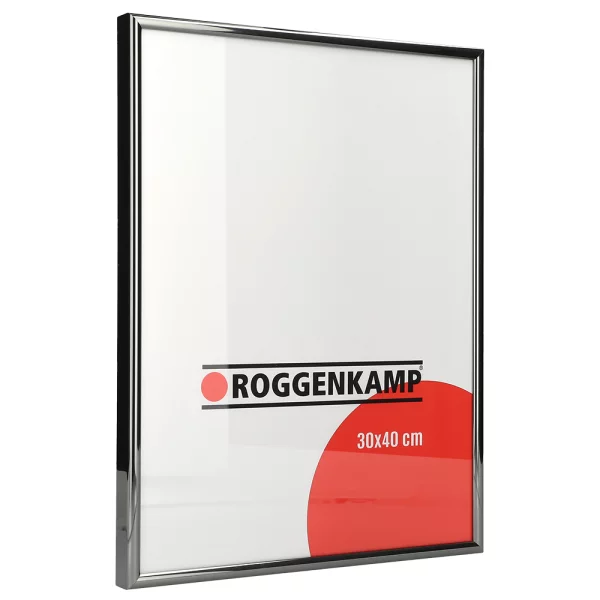 Alu Bilderrahmen Profil R 100x100 cm | platin glänzend | Normalglas (3 mm)