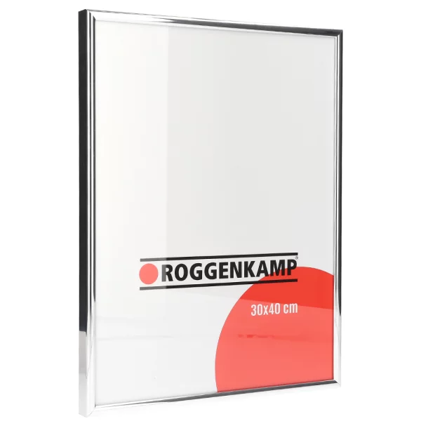 Cadre en aluminium Profil R - sur mesure argent | verre en acrylique antiflet (3 mm)