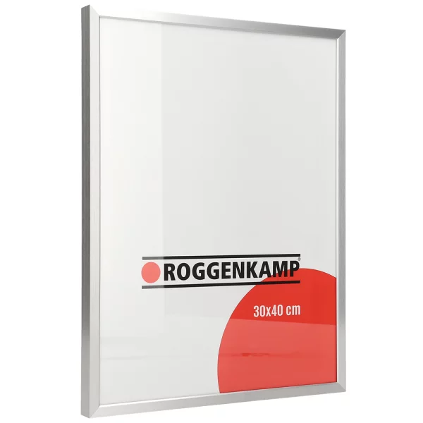 Cadre en aluminium Profil K - sur mesure argent mat | verre en acrylique antiflet (3 mm)