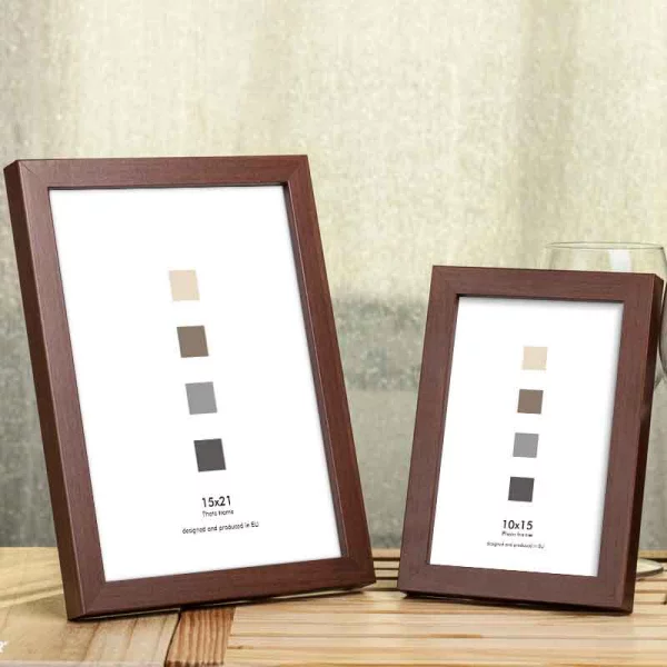 Cadre en bois Japon (MDF) 14,8x21 cm (A5) | brun clair | verre standard (2 mm)
