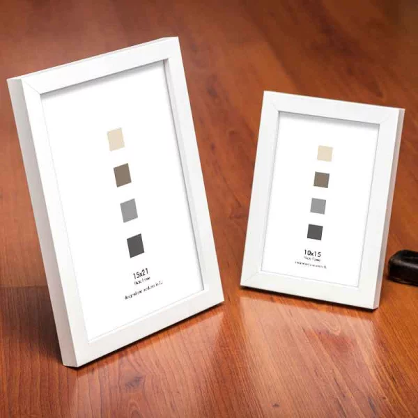 Cadre en bois Japon (MDF) 10x15 cm | blanc | verre standard (2 mm)