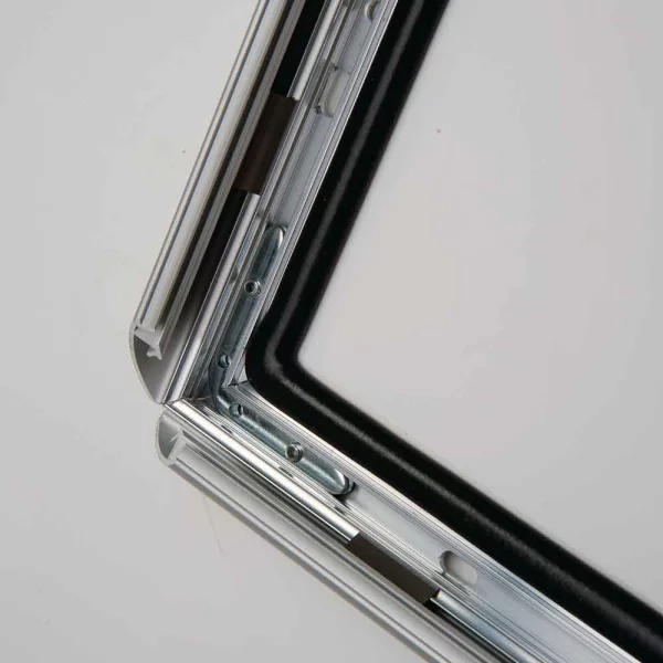 Wasserfester Klapprahmen 25 mm Gehrung 42x59,4 cm (A2) | silber | Kunstglas mattiert (1 mm)