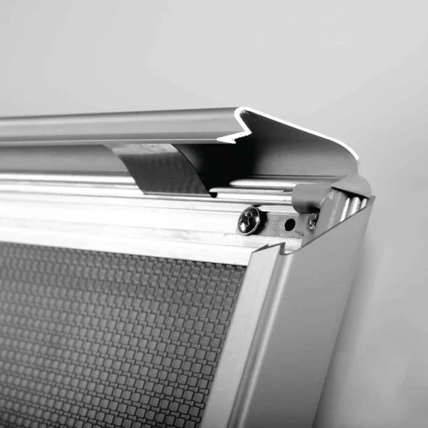 Safety-Klapprahmen 25 mm 42x59,4 cm (A2) | silber | Kunstglas mattiert (1 mm)