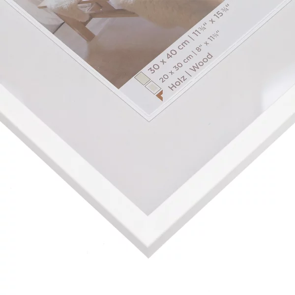 Cadre en bois Peppers 9x13 cm | blanc | verre standard (2 mm)