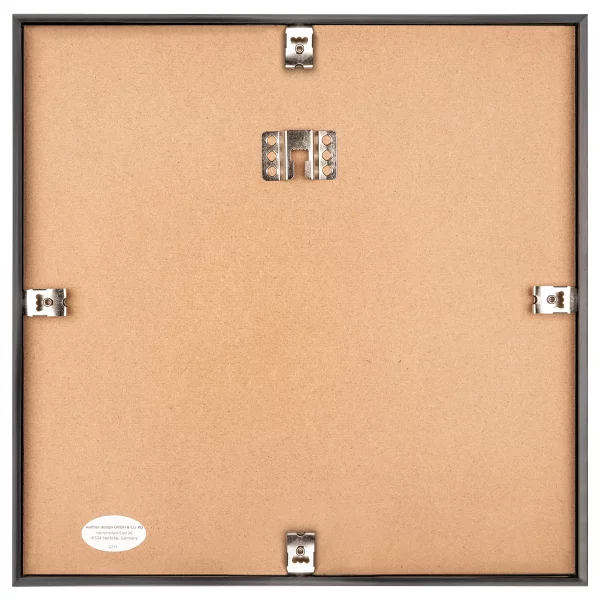 Cadre multi photos Stockholm avec double passe-partout pour 4 photos 10 x 10 cm 4x10x10 cm | noir | verre standard (2 mm)