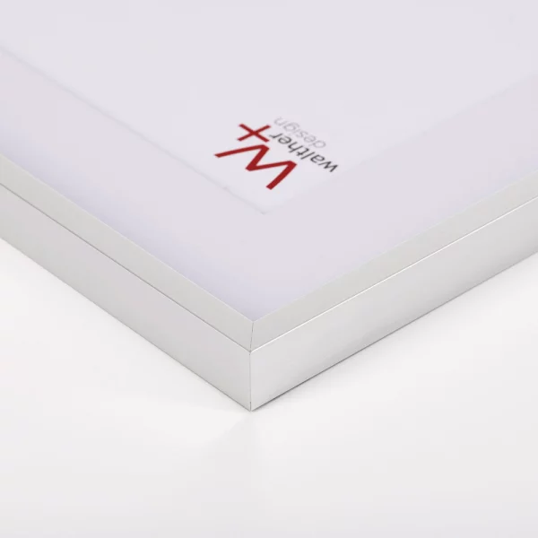 Cadre en plastique New Wave avec passe-partout 10x15 cm (7x10 cm) | argent | verre standard (2 mm)