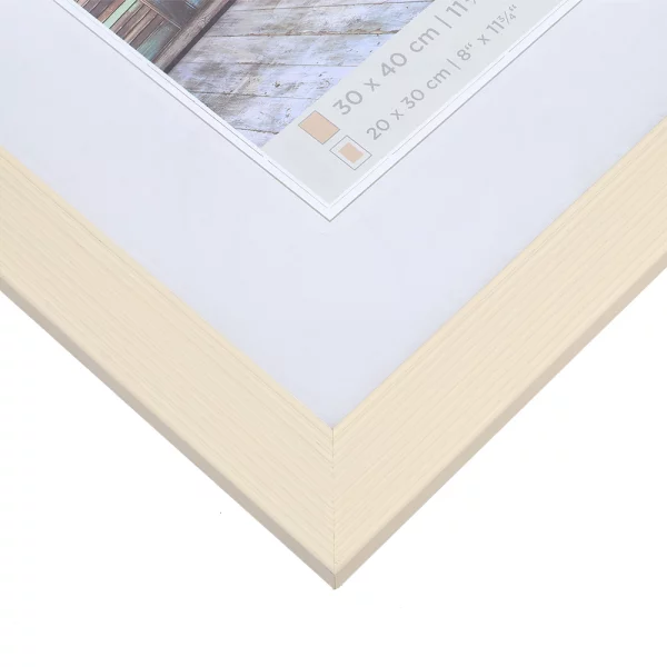 Cadre en bois Grado 10x15 cm | crème | verre standard (2 mm)