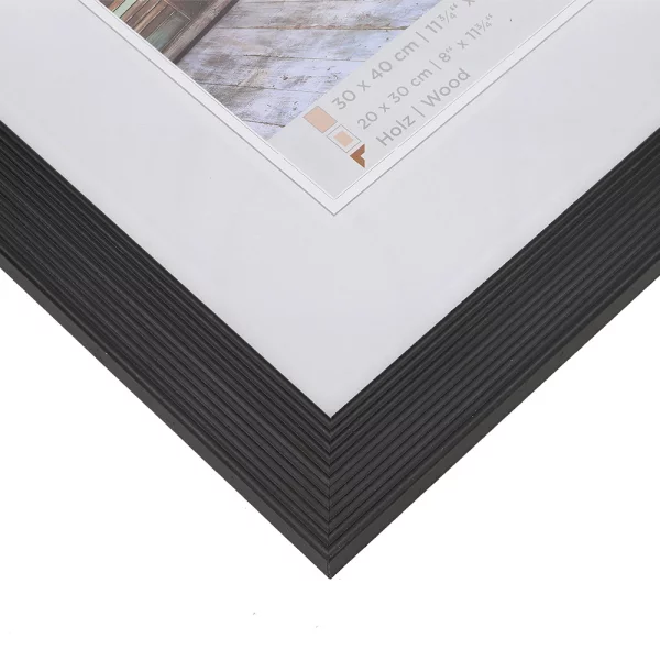 Cadre en bois Grado 10x15 cm | noir | verre standard (2 mm)