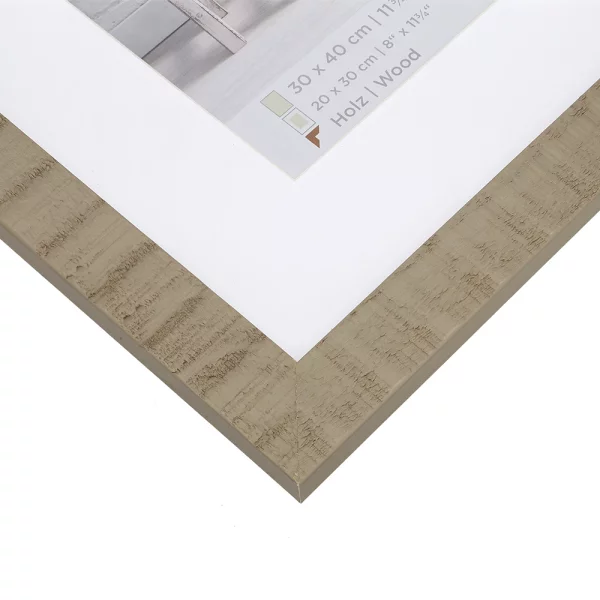 Cadre en bois Home avec passe-partout 10x15 cm (7x10 cm) | beige-brun | verre standard (2 mm)