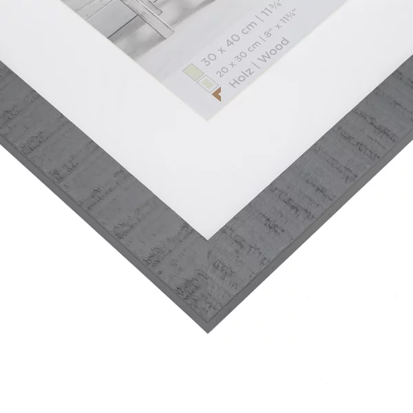 Cadre en bois Home avec passe-partout 10x15 cm (7x10 cm) | gris | verre standard (2 mm)
