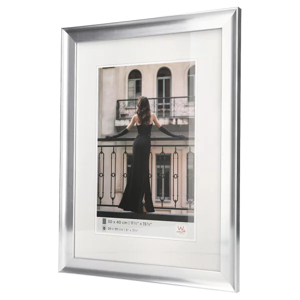 Cadre en plastique Venise 13x18 cm | argent | verre standard (2 mm)