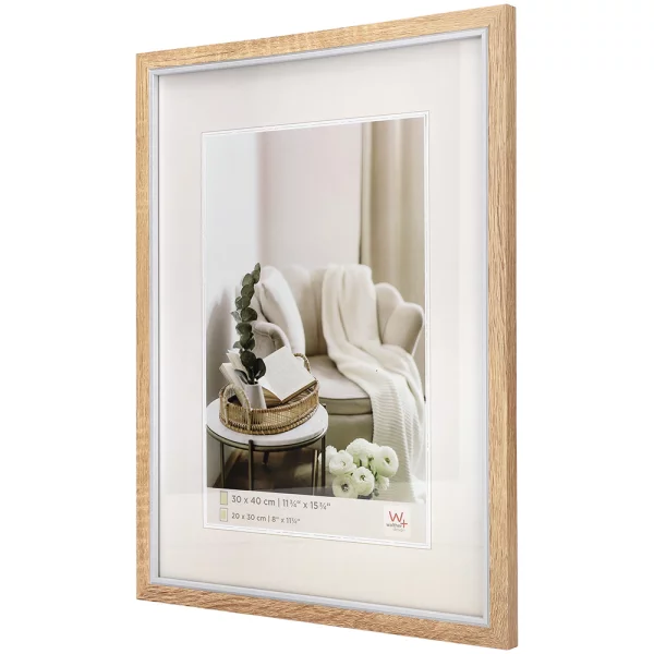 Holz-Bilderrahmen Hygge (MDF) 21x29,7 cm (A4) | Eiche | Normalglas (2 mm)