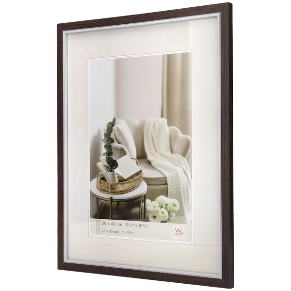 Cadre en bois (MDF) Hygge 10x15 cm | noyer | verre standard (2 mm)