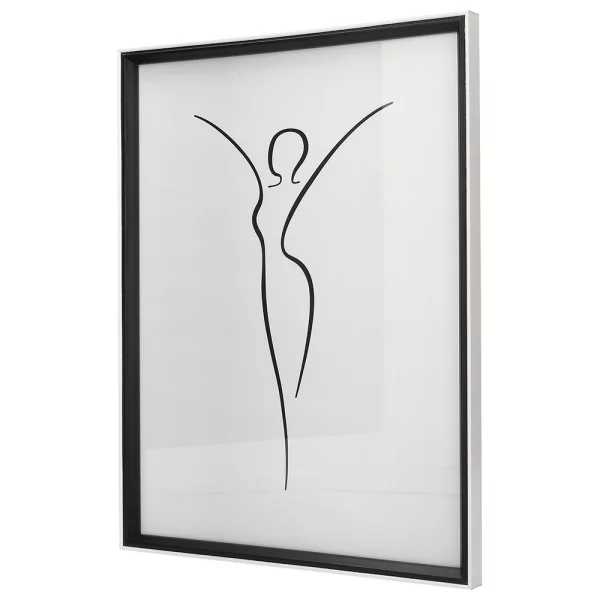 Cadre en bois (MDF) Silhouette 10x15 cm | noir | verre standard (2 mm)
