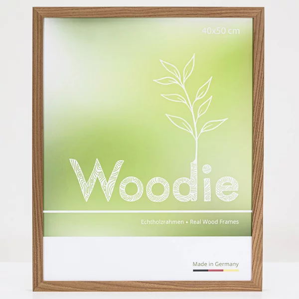 Cadre en bois Rhön 35x50 cm | frêne foncé | verre standard