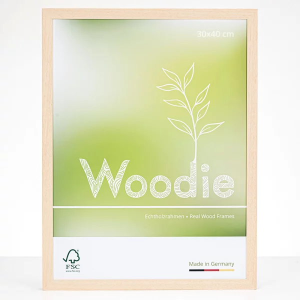 Holzrahmen Jasmund 24x30 cm | Ayous | Normalglas (2 mm)