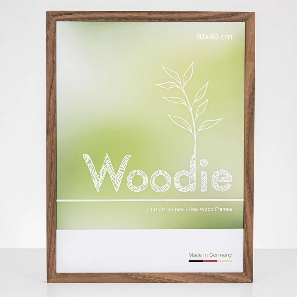 Cadre en bois Jasmund 9x9 cm | frêne foncé | verre standard