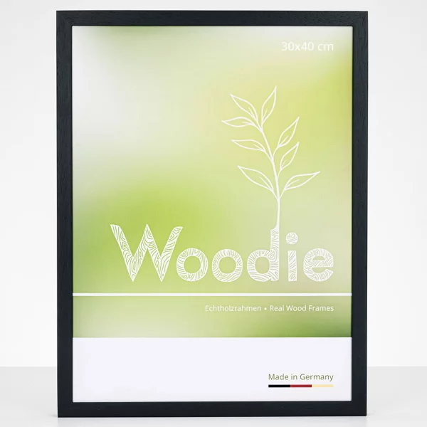 Cadre en bois Jasmund 9x9 cm | noir | verre standard