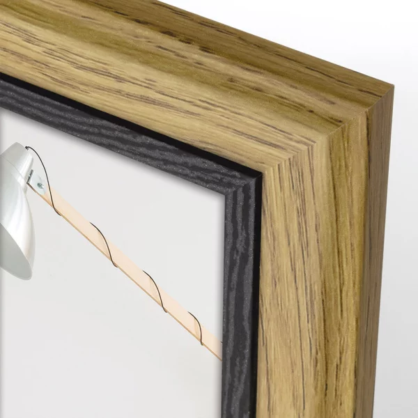 Holz Bilderrahmen Perugia (MDF) 13x18 cm | Braun-Schwarz | Normalglas (2 mm)