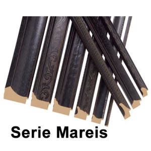 Barockrahmen MAREIS Ornament 5,1 13x18 cm | French Ebony mit Ornament | Normalglas (2 mm)