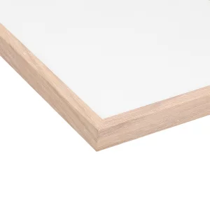 Alurahmen Serie 916 30x40 cm | Eiche Echtfurnier weiß gefärbt | Normalglas (2 mm)