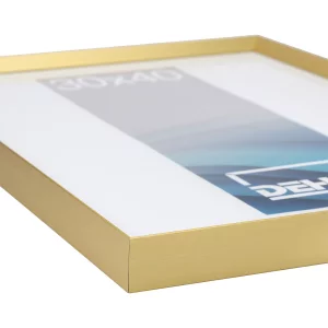 Alu-Bilderrahmen Wega nach Maß Gold matt | Normalglas (2 mm)