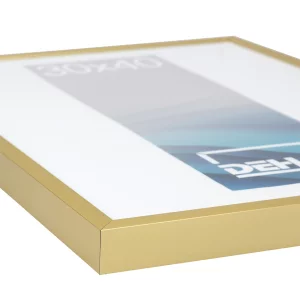 Alu-Bilderrahmen Bellatrix nach Maß Gold matt | Normalglas (2 mm)