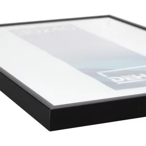 Alu-Bilderrahmen Superba nach Maß Schwarz matt | Kunstglas (2 mm)