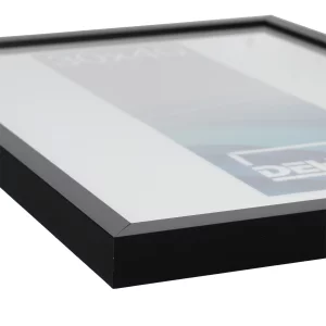 Holz-Bilderrahmen Hamal - nach Maß Kiefer schwarz deckend | Normalglas (2 mm)